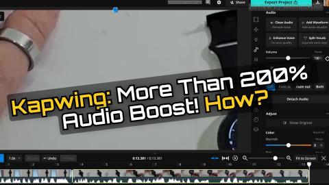 How To Get More Than 200% Audio Boost In Kapwing Online V...
