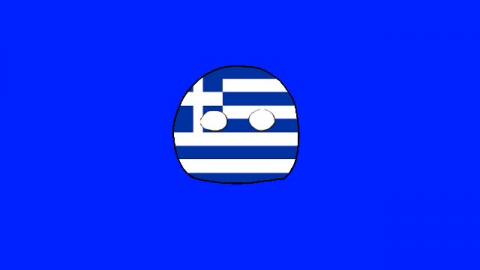 Blinking Greece Ball Blue Screen
