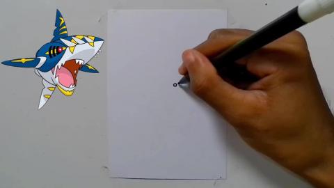 Drawing Pokemon Sharpedo v2