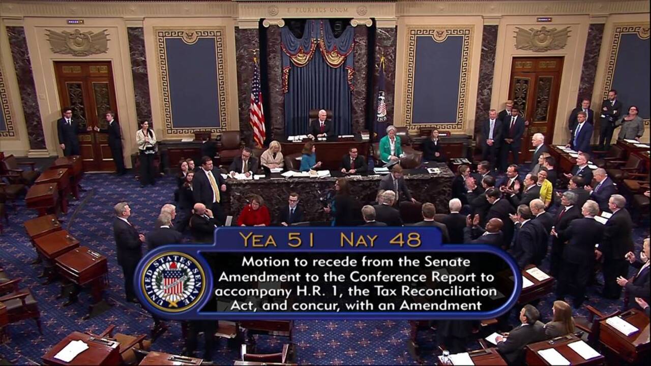 Senate Republicans Celebrate Tax Plan Vote McConnell Says They Can 
