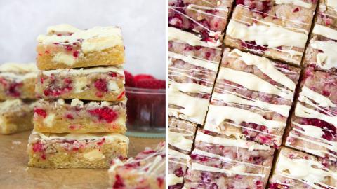 Baking Raspberry White Chocolate Blondies