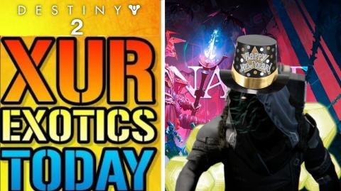 Destiny 2: XUR New Years EXOTICS & Legendary Weapons TODA...