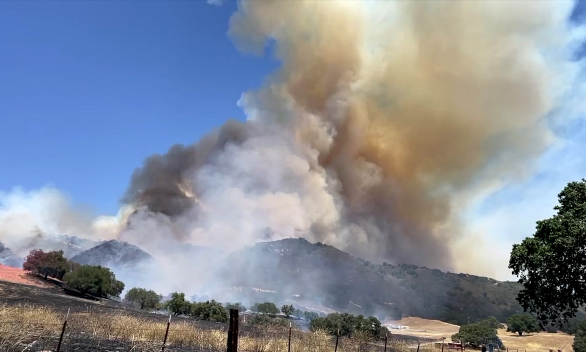 Raw Video: Fast-moving Vegetation Fire Growing In Rural SLO County ...