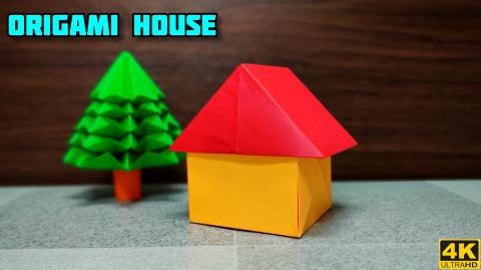 Origami House | Origami tutorial | Paper craft | Magic Fo...