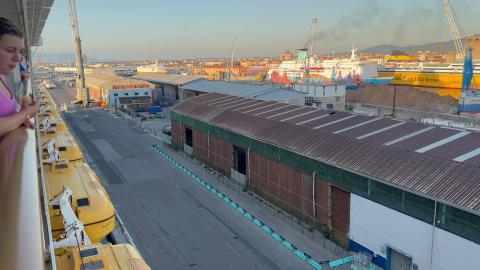 DCL - Disney Dream - Sailing Away from Port of Livorno - ...