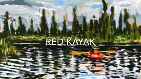 Red kayak on the Rideau. My latest Digital Painting with ...