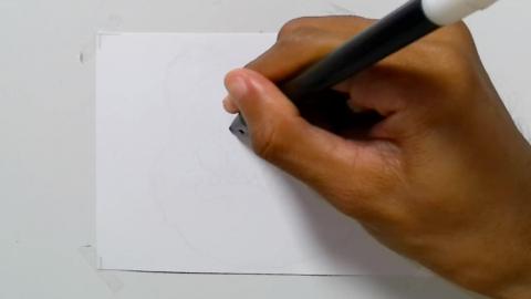 Drawing mascot-head-panda_3