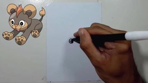 Drawing Pokemon LITLEO #shorts