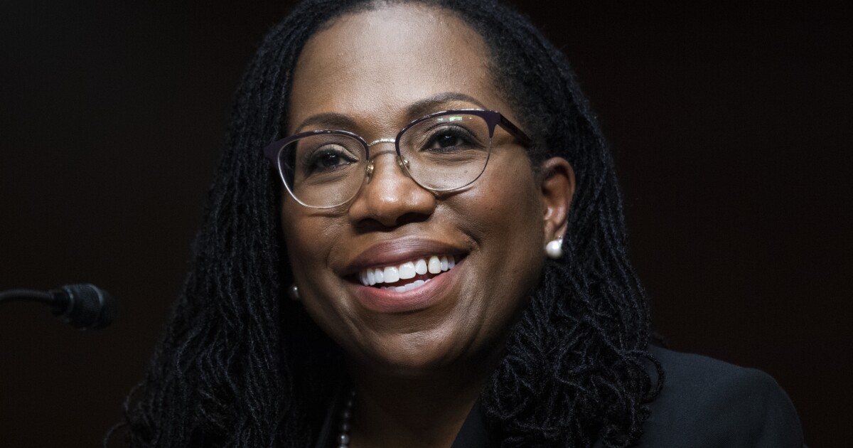 FILE - Ketanji Brown Jackson, nominated to be a U.S. Circuit Judge for the District of Columbia Circuit, testifies before a Senate Judiciary Committee hearing on pending judicial nominations on Cap...