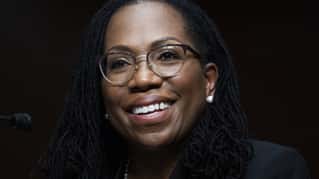 FILE - Ketanji Brown Jackson, nominated to be a U.S. Circuit Judge for the District of Columbia Circuit, testifies before a Senate Judiciary Committee hearing on pending judicial nominations on Cap...