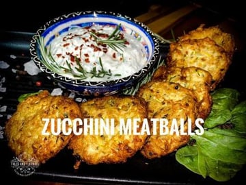 Zucchini Meatballs - by Tales and Flavours 