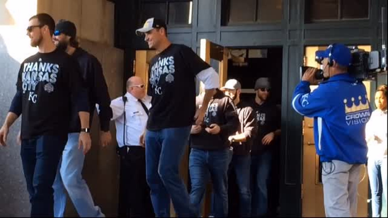 Royals fans bask in the glow of the World Series trophy