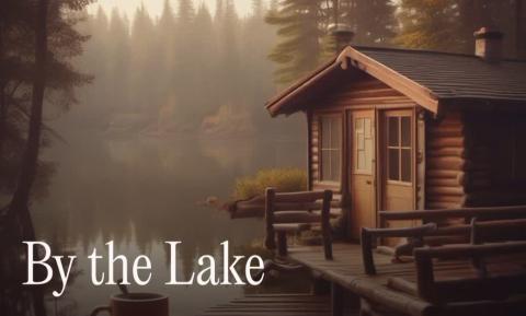 Playing guitar by the Lake