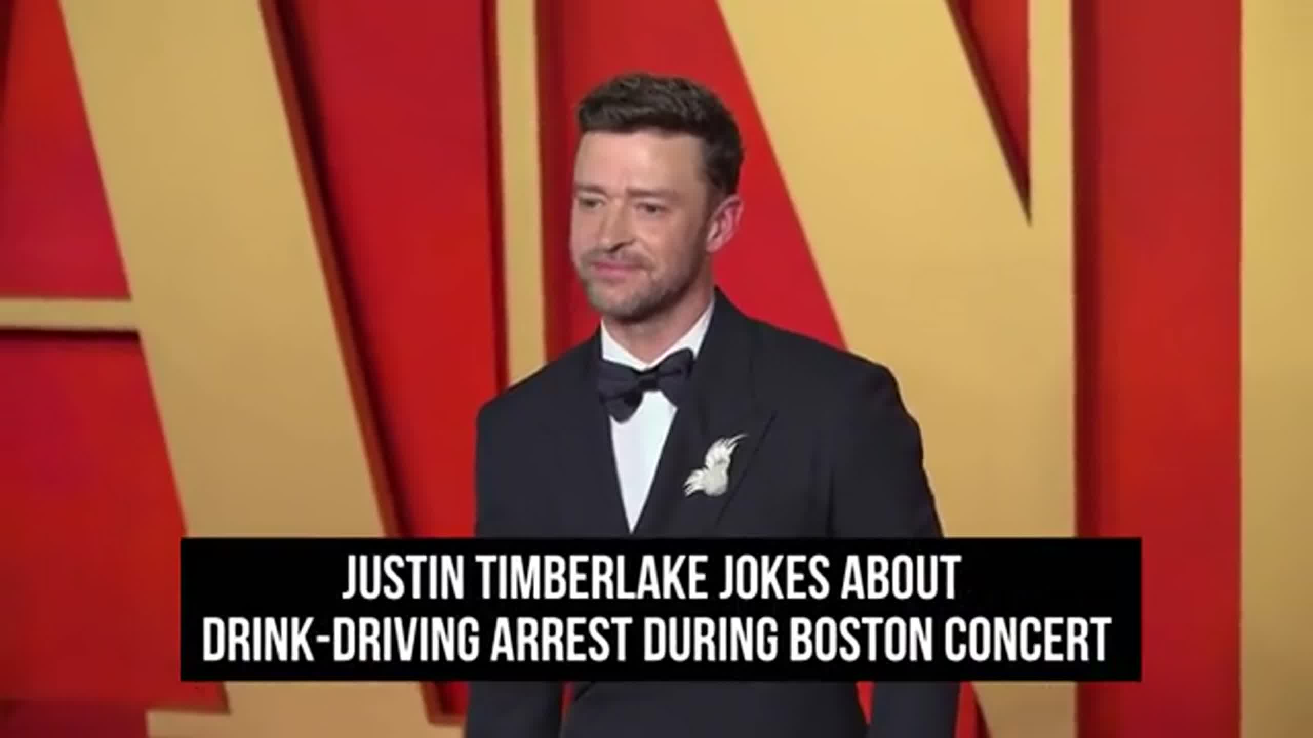 Justin Timberlake Jokes About Drink-driving Arrest During Boston ...