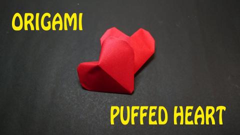 PUFFED HEART | Origami tutorial ❤️❤️❤️