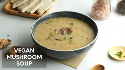 Vegan Mushroom Soup | Hearty and Comforting Mushroom Soup...
