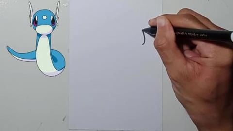 Drawing Pokemon DRATINI