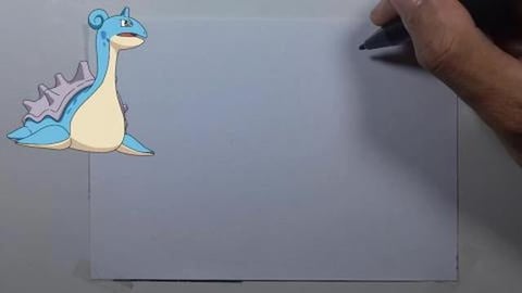 Drawing Pokemon LAPRAS