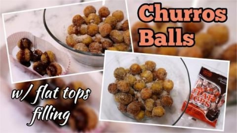 CHURROS FLAT TOPS BALLS | How to make Churros Balls with ...