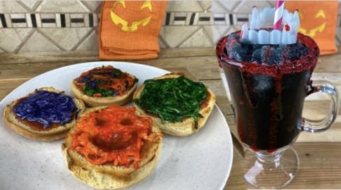 Blackcherry Slushie and Halloween Pizzas |  Fun Halloween...