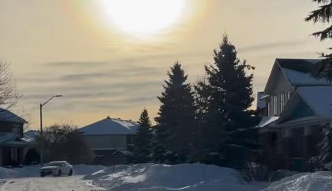 Walking in the snow after the storm 