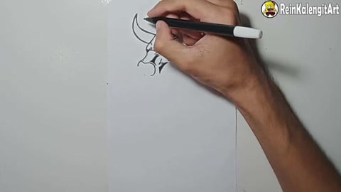 Drawing bulls character Graffiti