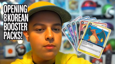 Pokemon TCG opening 8 random Korean packs from Poca Poca ...
