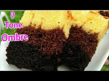 3 Tone Ombre Soft Sponge Cake