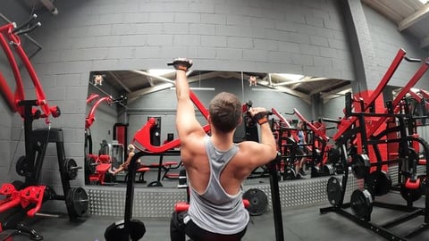 Do this to get a big back, lat machine