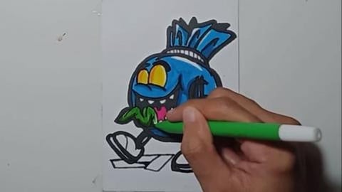 Drawing Graffity Character MONSTA MONEY