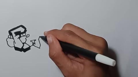 Drawing Grafitti Name FATUR R