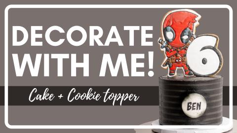CAKE DECORATING VLOG: Cake with Cookie Topper!