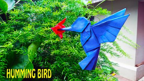 HUMMING BIRD | PAPER HUMMING BIRSD   Origami Bird | Origa...