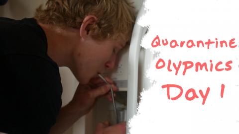 The Quarantine Games -  Day 1! | Straw Sucker Challenge