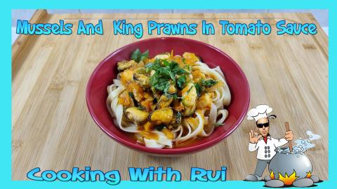 Mussels And King Prawns In Tomato Sauce