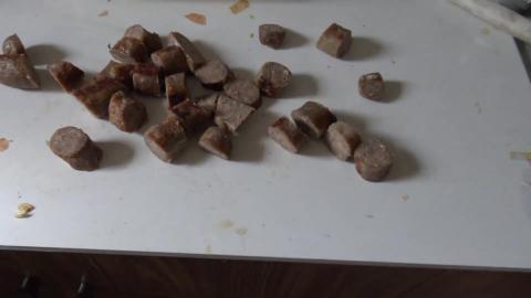 Sausage and rice for breakfast