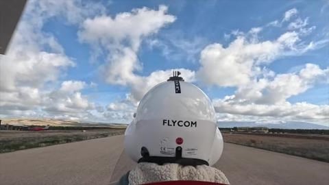 Gyrocopter flight over Granada Andalucia Southern Spain