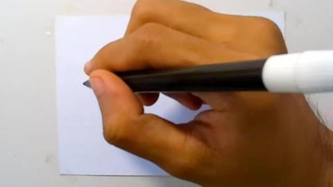 Drawing witch girl graffiti