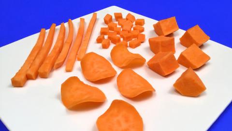 How to Quickly Cut Sweet Potatoes