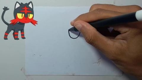 Drawing pokemon litten