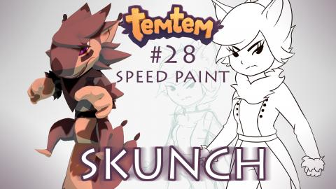 TEMTEM Gijinka - #28 SKUNCH - Draw with me!