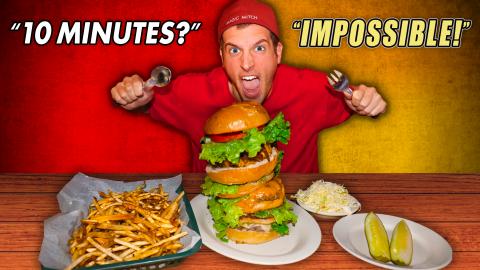 Michigan Locals DARED Me to Finish This MASSIVE Burger Ch...