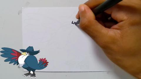 Drawing pokemon honchkrow