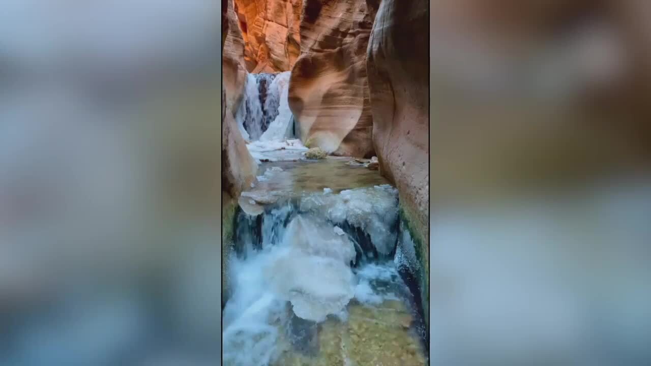 Utah waterfall starts to freeze because it’s so cold Idaho Statesman