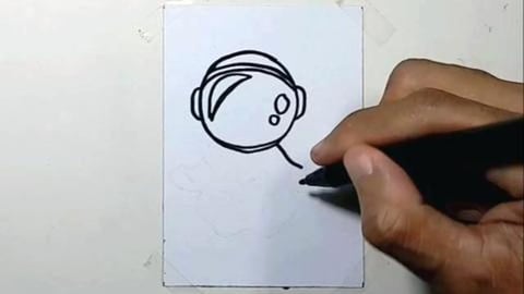 Drawing Cartoon Astronot Yoga With Coffeee