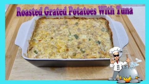 Roasted Grated Potatoes With Tuna And Cherry Tomatoes