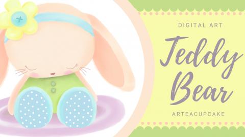 Cute Pink Bunny Lullaby Easy Digital Art for Beginners | ...