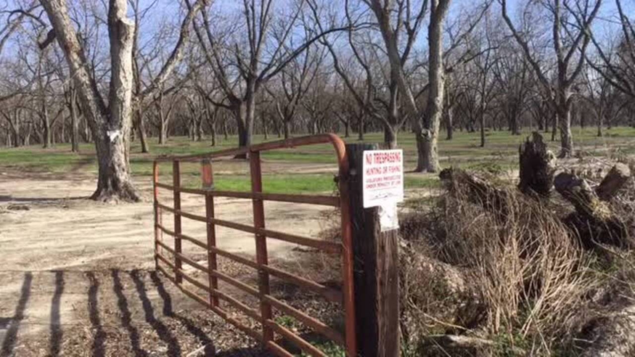 Entrance to Ben Hill County pecan farm where GBI searching for remains