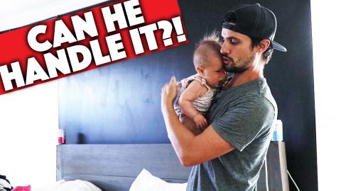 SHE LEFT HIM WITH THE BABY FOR THE FIRST TIME!