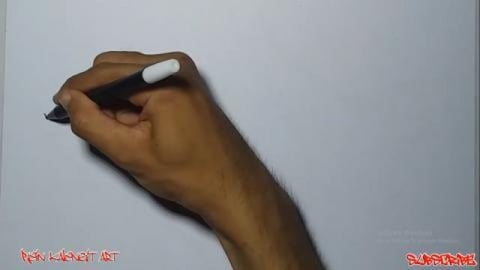 Drawing graffiti text HIP-HOP